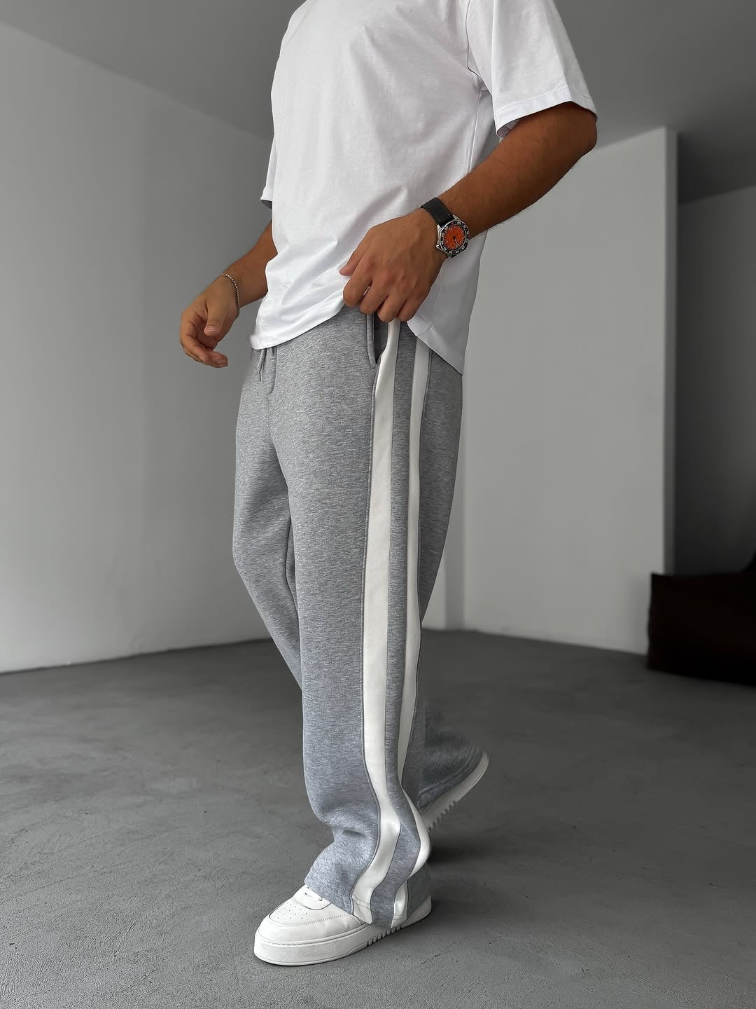 Track Wide-Leg Sweatpants