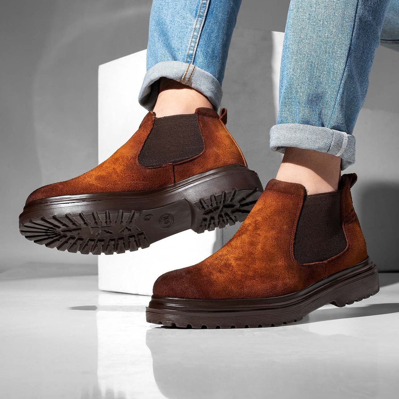 Chamois Suede Half Boots