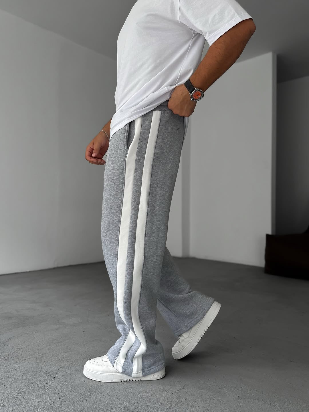 Track Wide-Leg Sweatpants