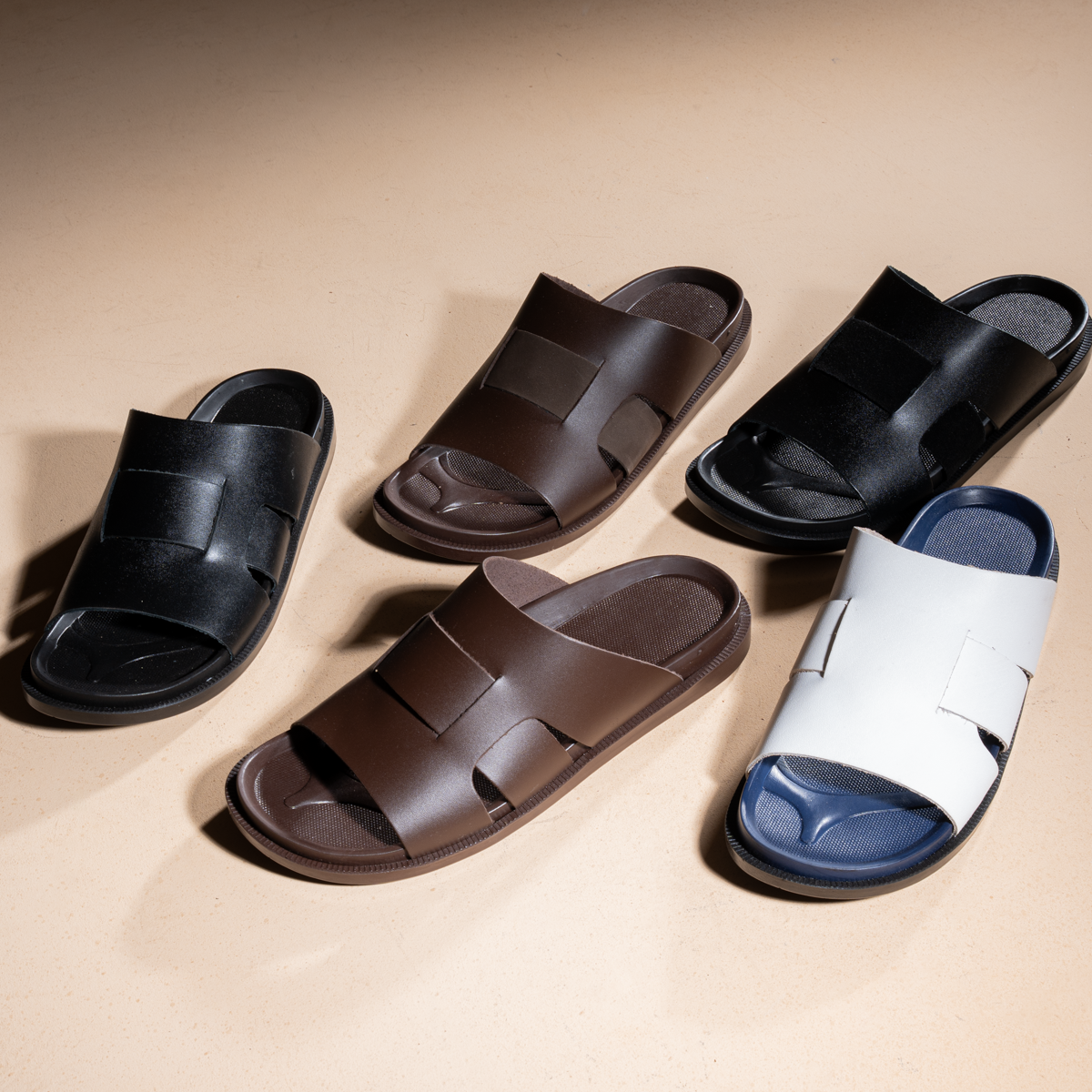 Striped Footbed Slipper For Men