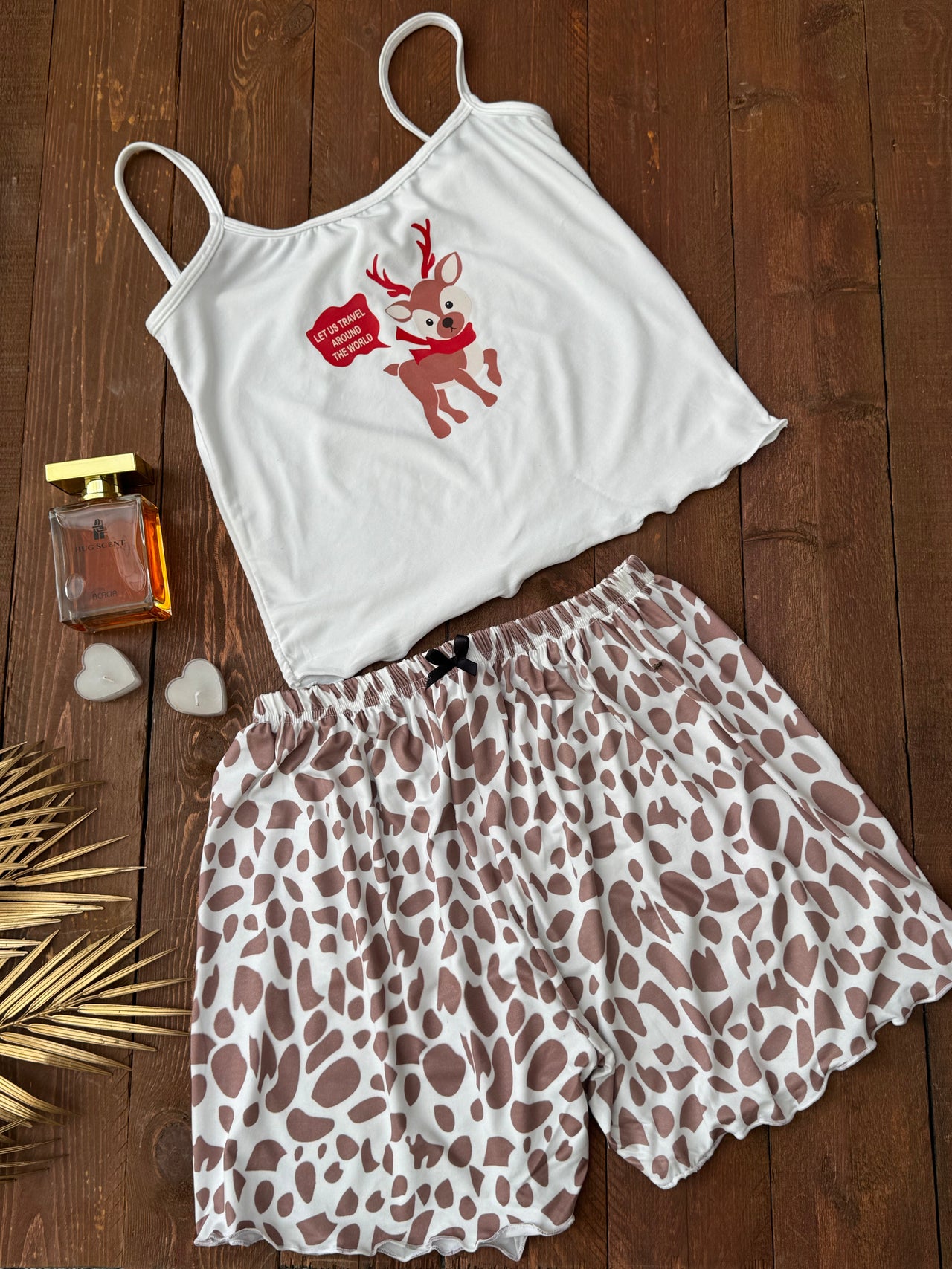 Women’s Hot Shorts & Tank Top Set A Deer Model