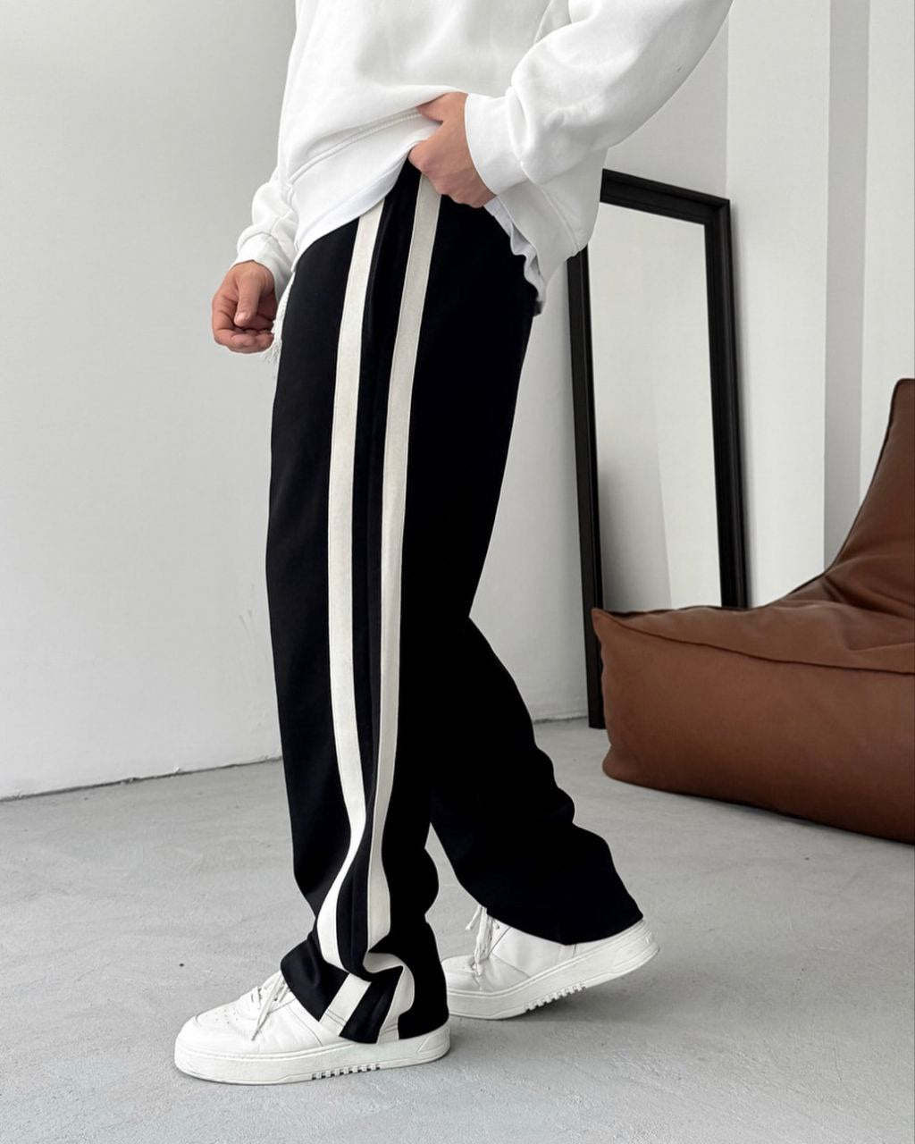 Track Wide-Leg Sweatpants