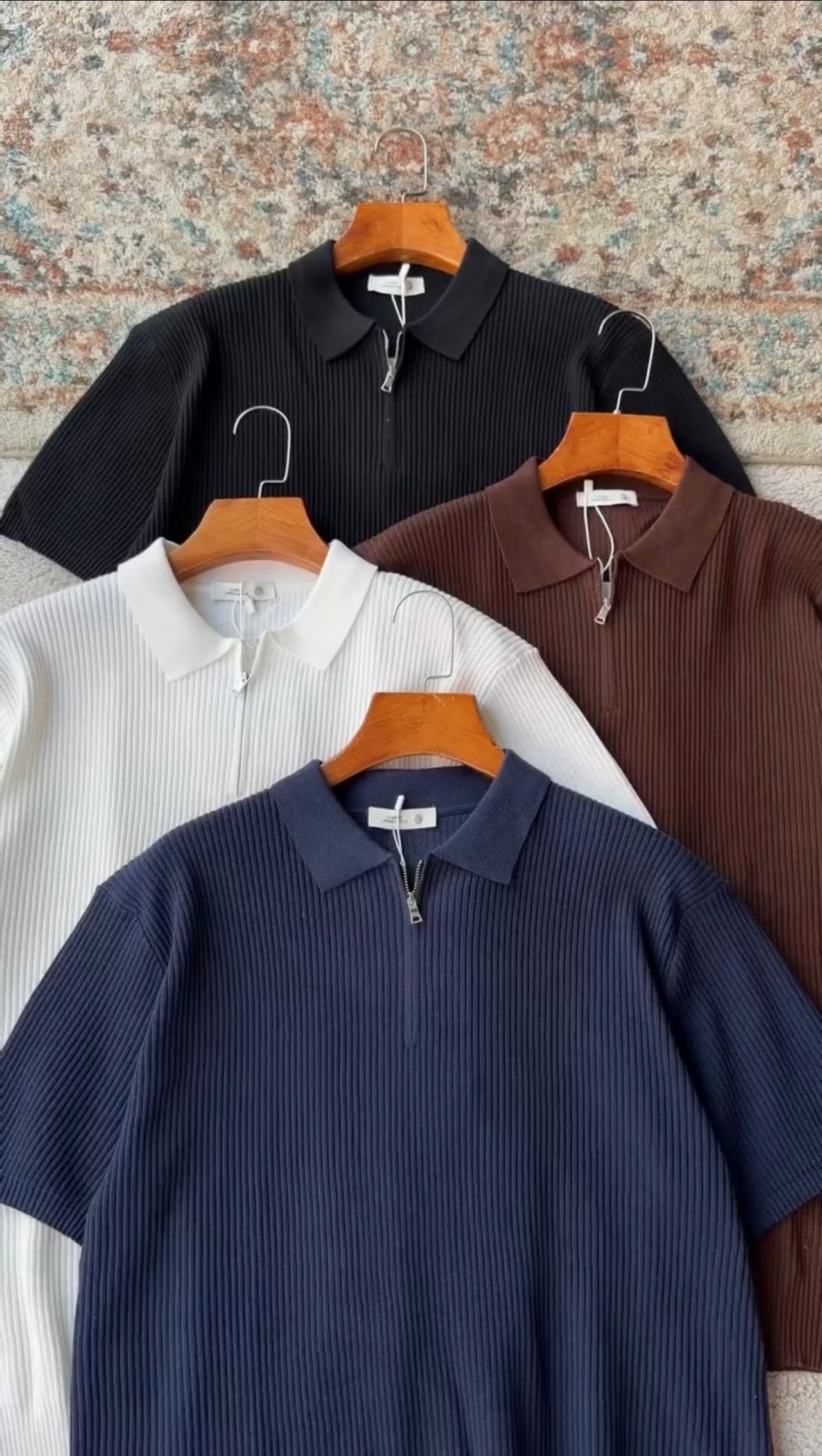 Cotton Knit Polo T-Shirt