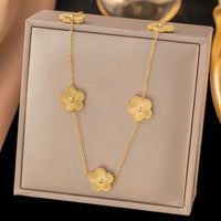 Thumbnail for FO26 Floral Clover Necklace