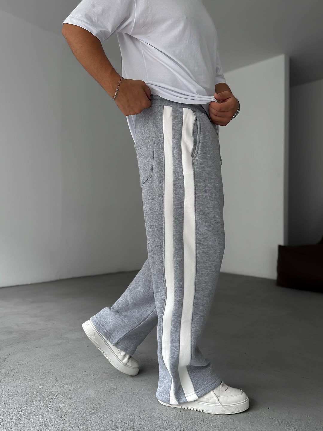 Track Wide-Leg Sweatpants