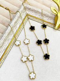 Thumbnail for FO26 Floral Clover Necklace